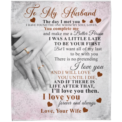 To My Husband | FLM Arctic Fleece Blanket 50x60